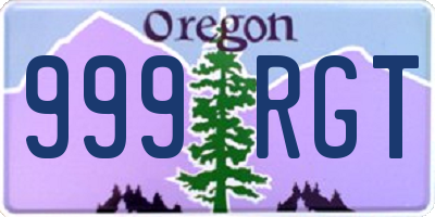 OR license plate 999RGT