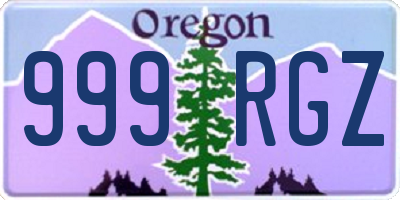 OR license plate 999RGZ
