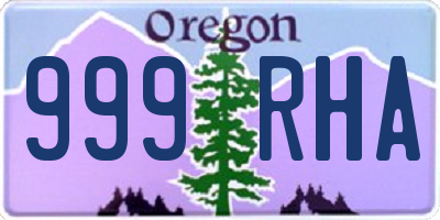 OR license plate 999RHA