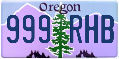 OR license plate 999RHB