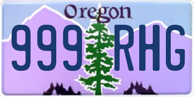 OR license plate 999RHG