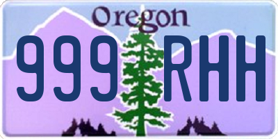 OR license plate 999RHH