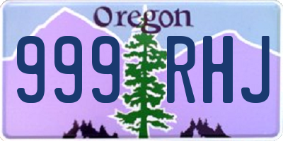 OR license plate 999RHJ