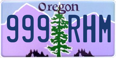 OR license plate 999RHM