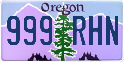 OR license plate 999RHN
