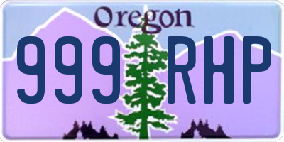 OR license plate 999RHP