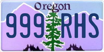 OR license plate 999RHS