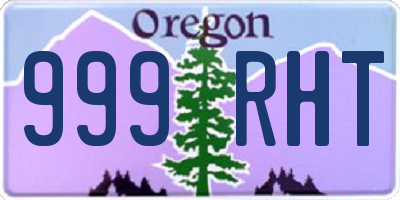 OR license plate 999RHT