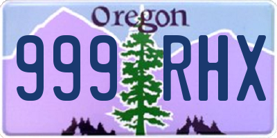 OR license plate 999RHX