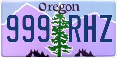 OR license plate 999RHZ