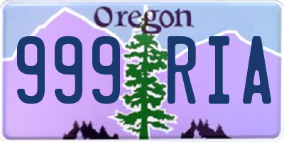 OR license plate 999RIA