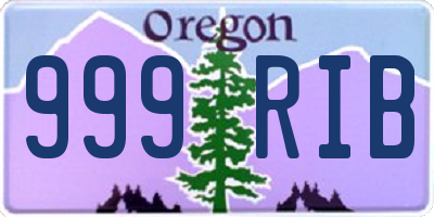 OR license plate 999RIB