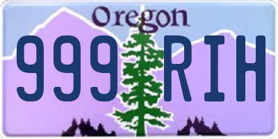 OR license plate 999RIH