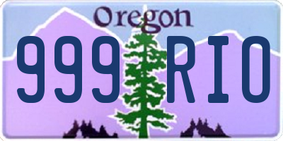 OR license plate 999RIO