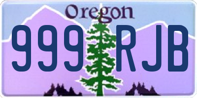 OR license plate 999RJB