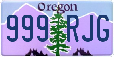 OR license plate 999RJG