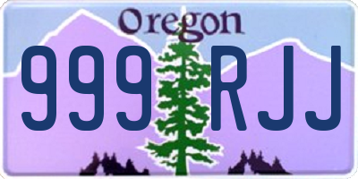 OR license plate 999RJJ