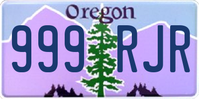 OR license plate 999RJR