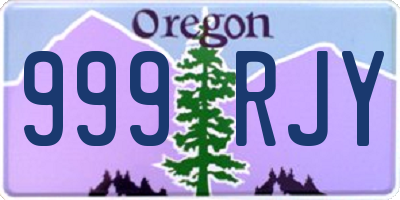 OR license plate 999RJY