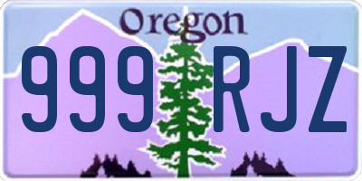 OR license plate 999RJZ