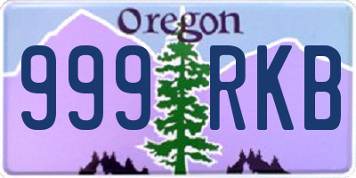 OR license plate 999RKB