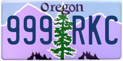 OR license plate 999RKC