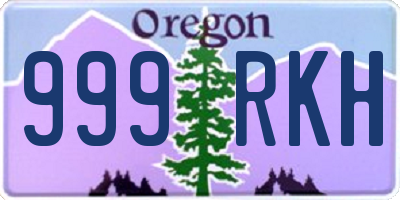OR license plate 999RKH