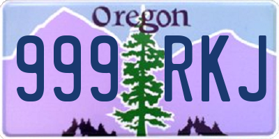 OR license plate 999RKJ