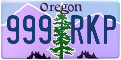 OR license plate 999RKP