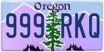 OR license plate 999RKQ