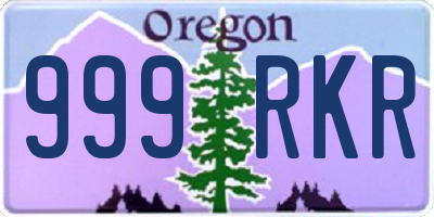 OR license plate 999RKR