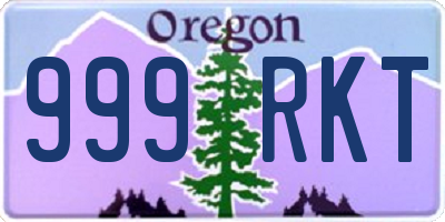 OR license plate 999RKT