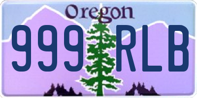 OR license plate 999RLB