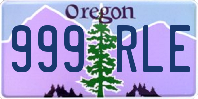 OR license plate 999RLE