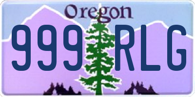 OR license plate 999RLG