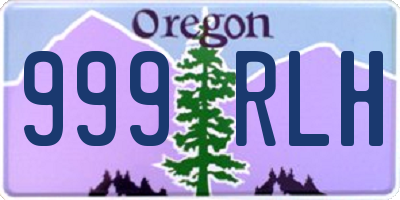 OR license plate 999RLH