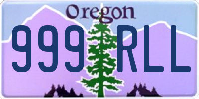 OR license plate 999RLL