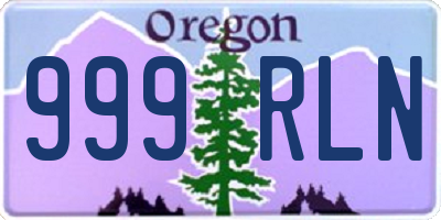 OR license plate 999RLN