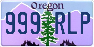 OR license plate 999RLP
