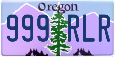 OR license plate 999RLR