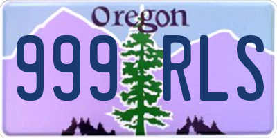 OR license plate 999RLS