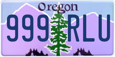 OR license plate 999RLU