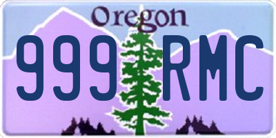 OR license plate 999RMC