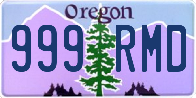 OR license plate 999RMD