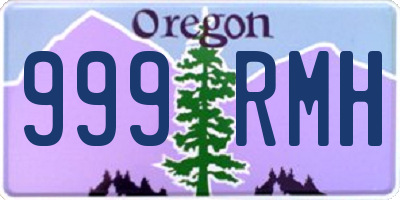 OR license plate 999RMH