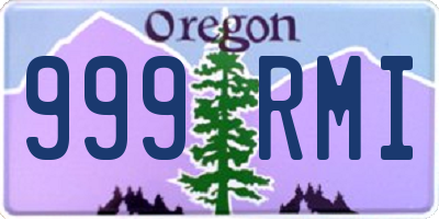 OR license plate 999RMI