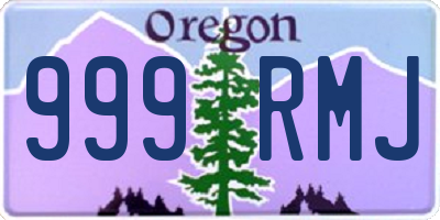 OR license plate 999RMJ