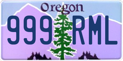 OR license plate 999RML