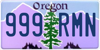 OR license plate 999RMN