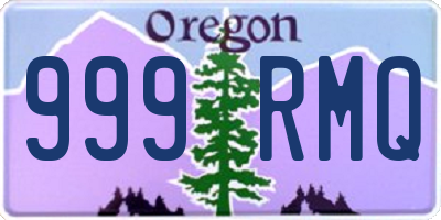 OR license plate 999RMQ